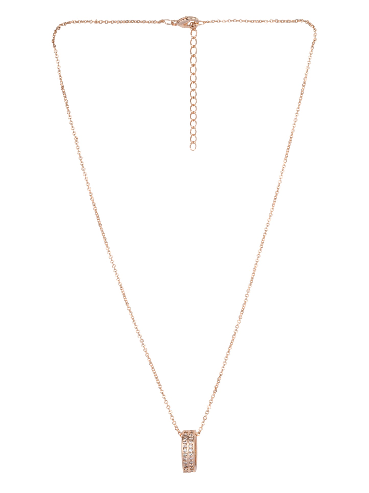 CZ Stone Studded Ring Pendant