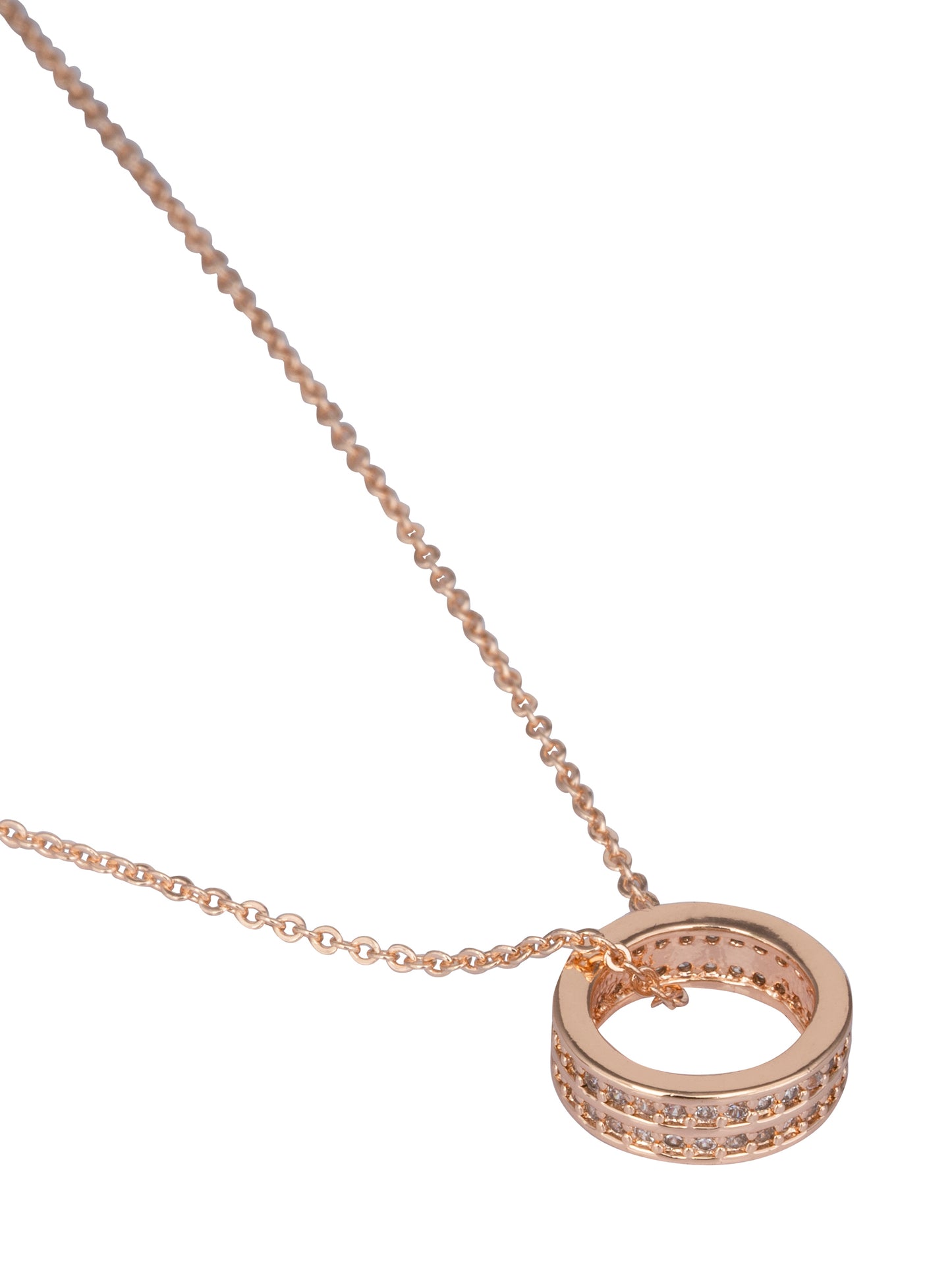 CZ Stone Studded Ring Pendant