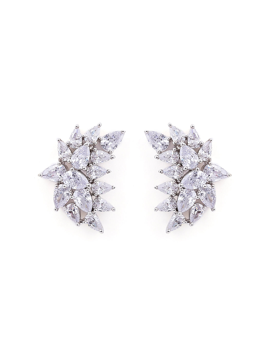 CZ Cluster Earrings
