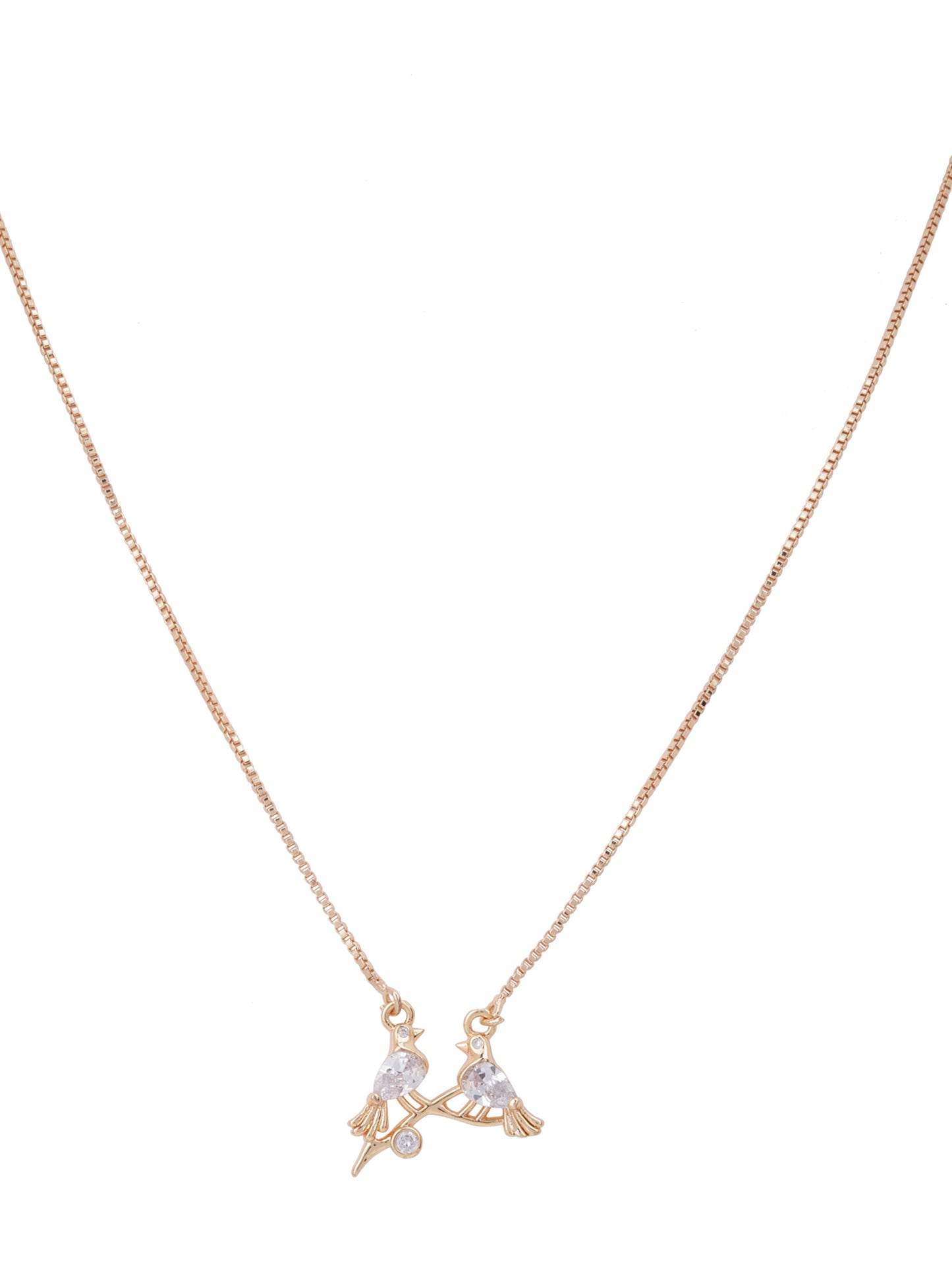 Birds CZ Pendant Necklace
