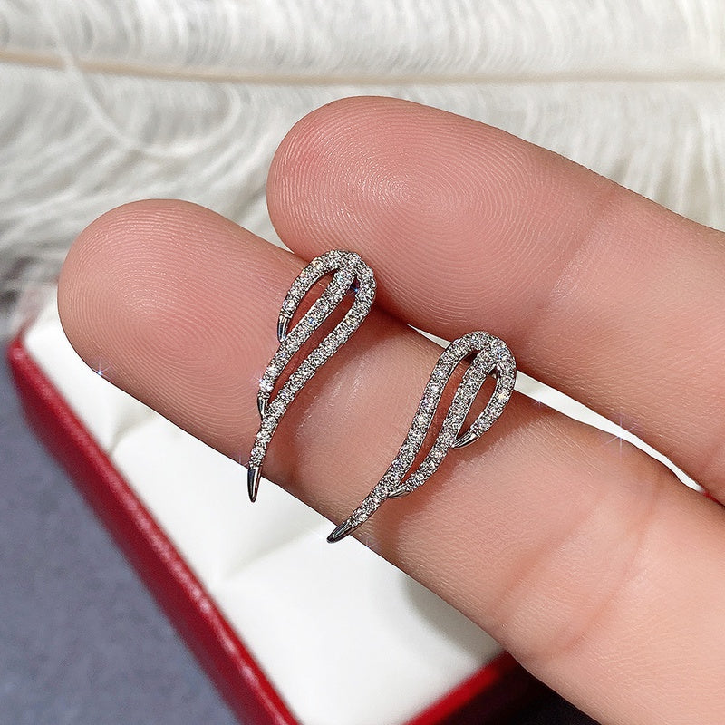 Angel Wings CZ Earrings