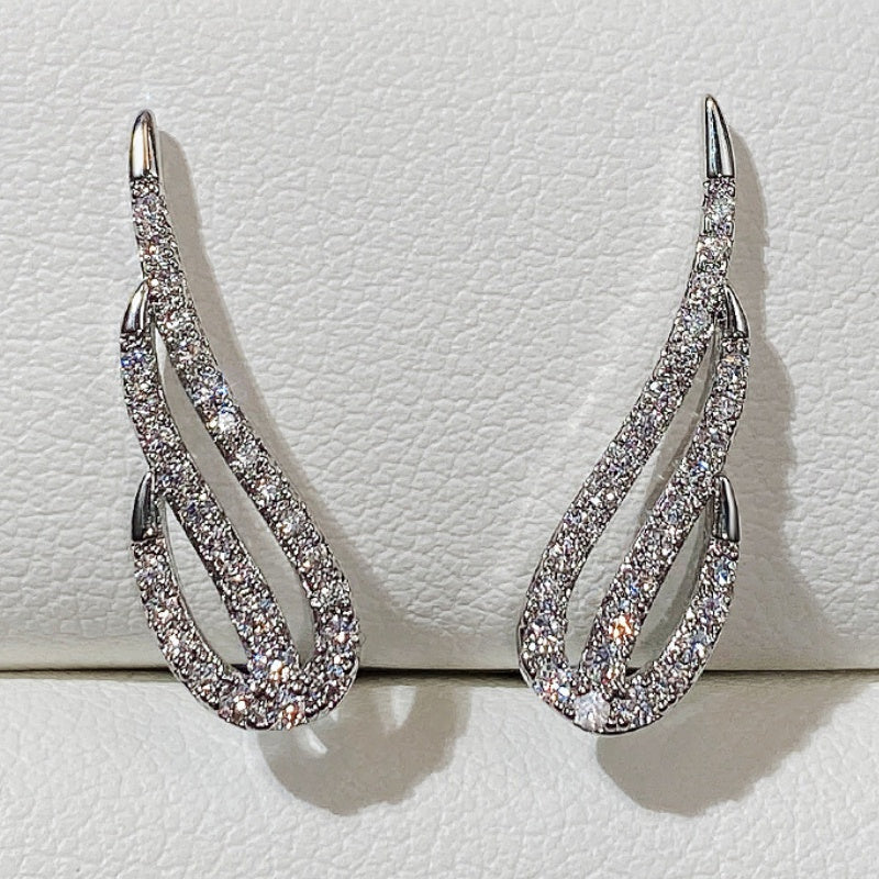 Angel Wings CZ Earrings