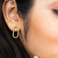 Oval Twisted Earrings