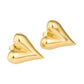 3D Heart Stud Earrings