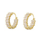 CZ Hoop Earrings (Gold)