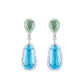 Blue Ocean CZ Dangler Earrings