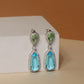 Blue Ocean CZ Dangler Earrings