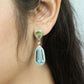 Blue Ocean CZ Dangler Earrings