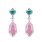 Pink Dreams CZ Dangler Earrings