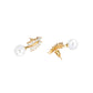 Leafy CZ Drop Earrings