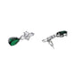 Emerald Green CZ Drop Earrings