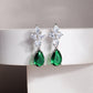 Emerald Green CZ Drop Earrings