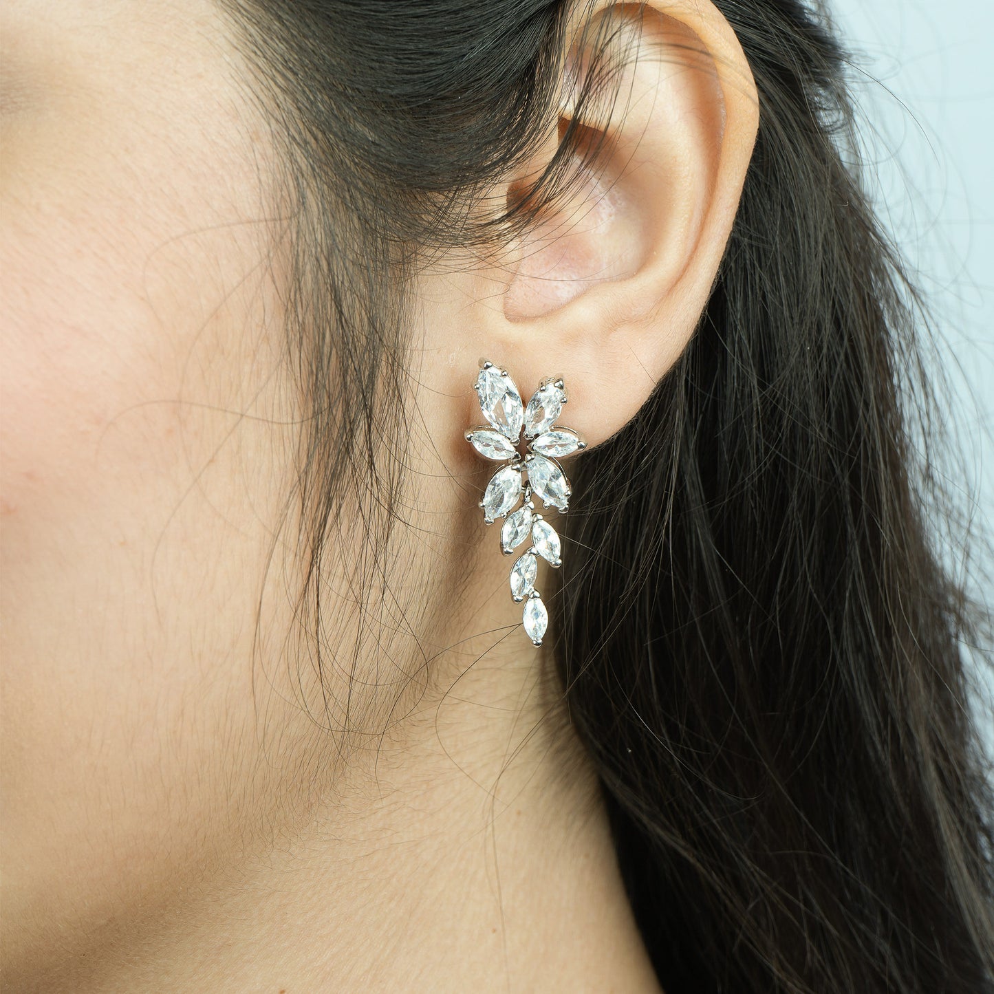 White Beauty Dangler Earrings