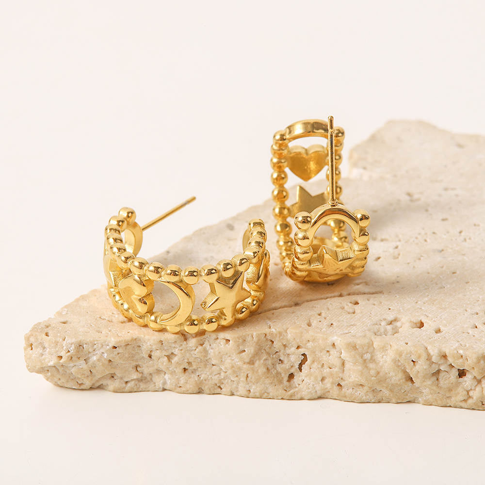 Moon Stars Love Earrings