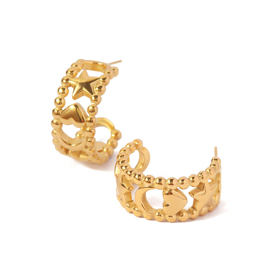 Moon Stars Love Earrings