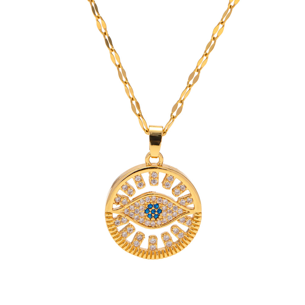 Evil Eye Stone Studded Pendant