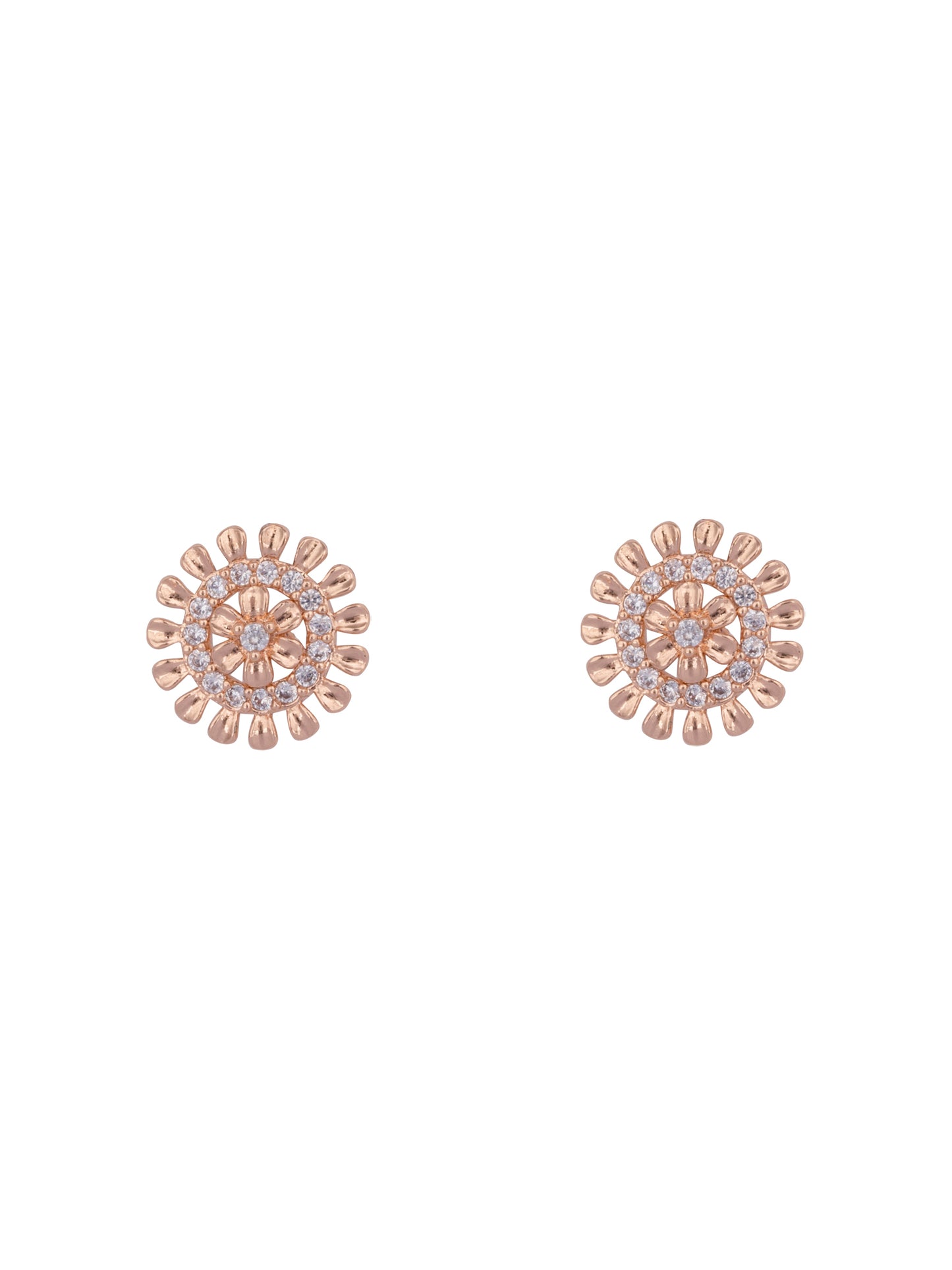 CZ Floral Pendant Set