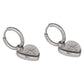 Silver Heart Drop Earrings