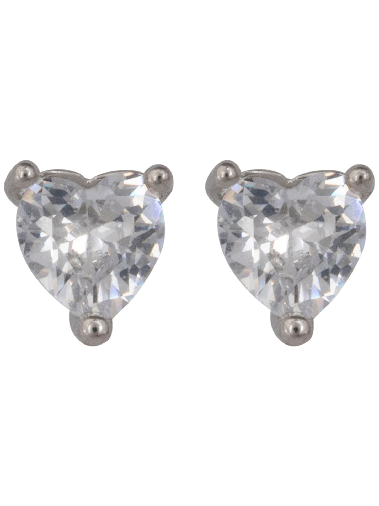 925 Sterling Silver Heart shape studs 4mm