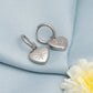 Silver Heart Drop Earrings