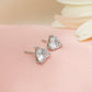 925 Sterling Silver Heart Shape Studs Combo 6mm and 4mm