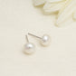 925 Sterling Silver Pearl Studs 6mm