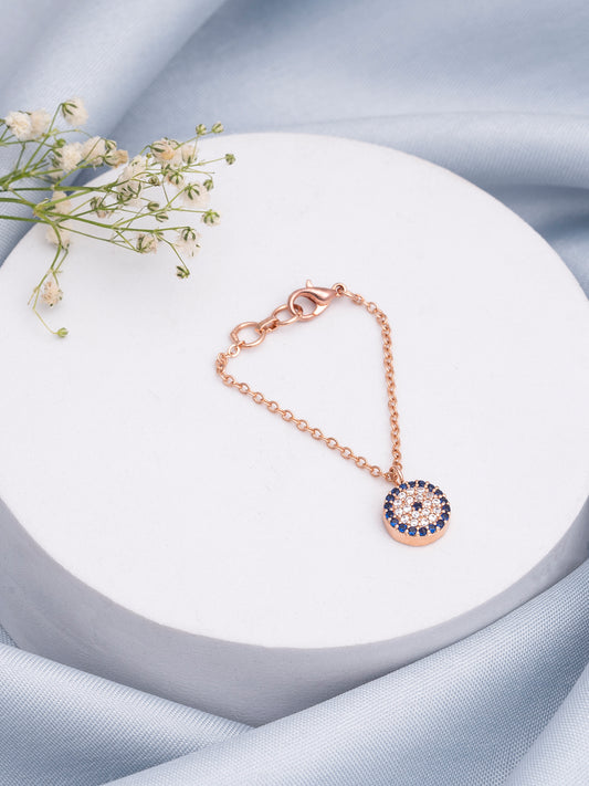 Evil Eye Watch Charm - Rose Gold