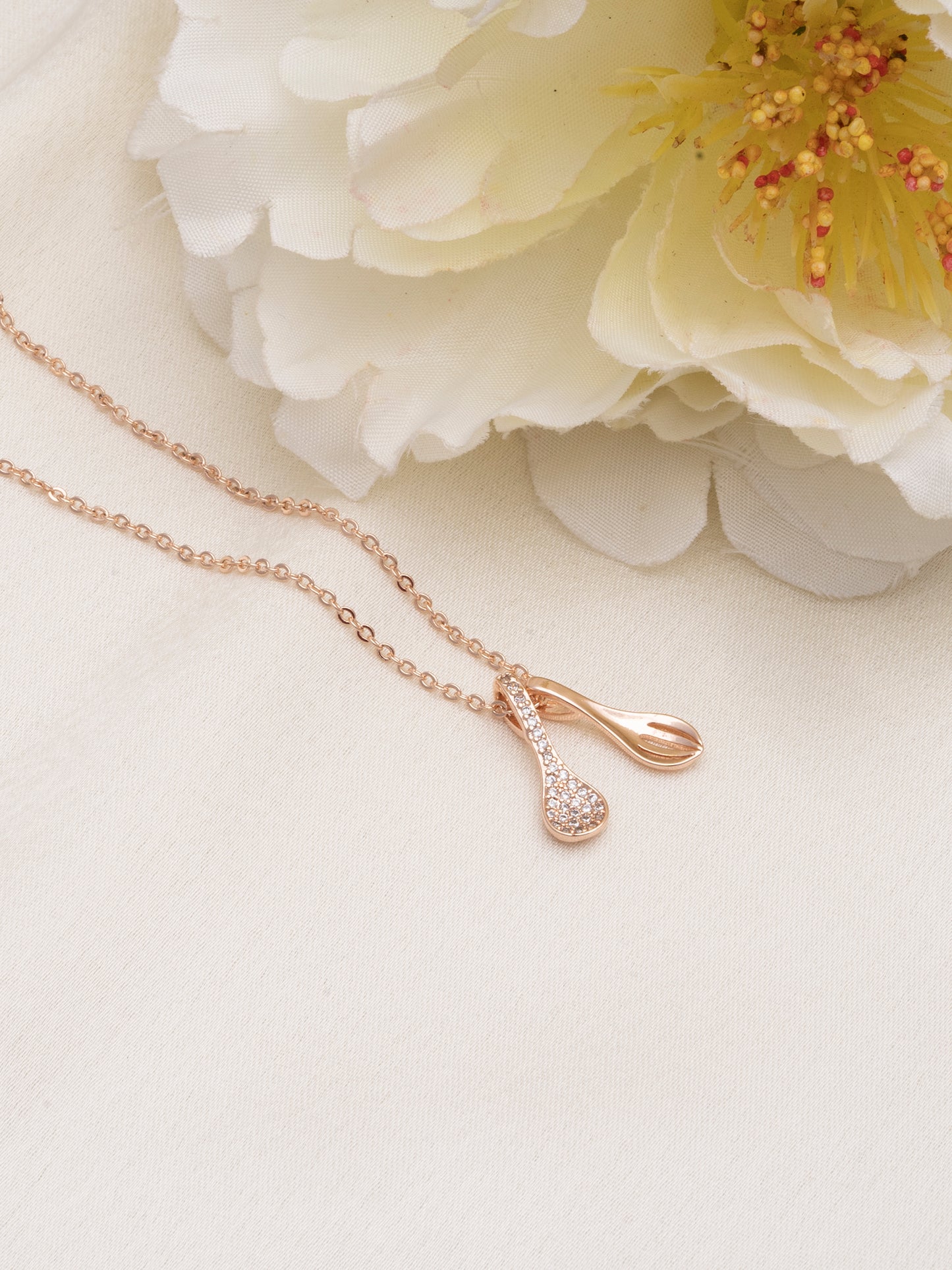 Foodie Spoon and Fork Pendant