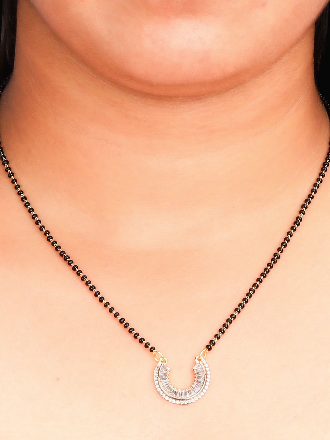 Crescent CZ Mangalsutra