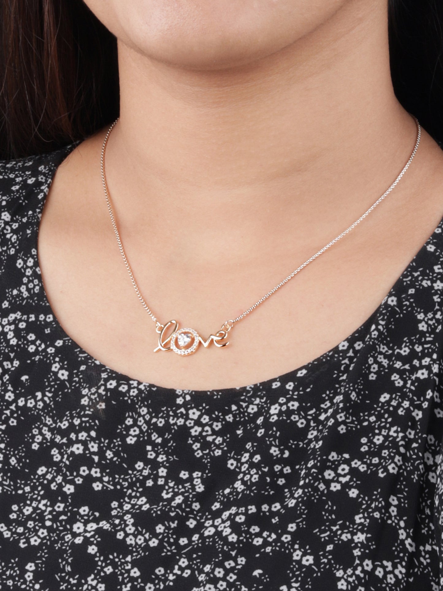 Love CZ Pendant Necklace