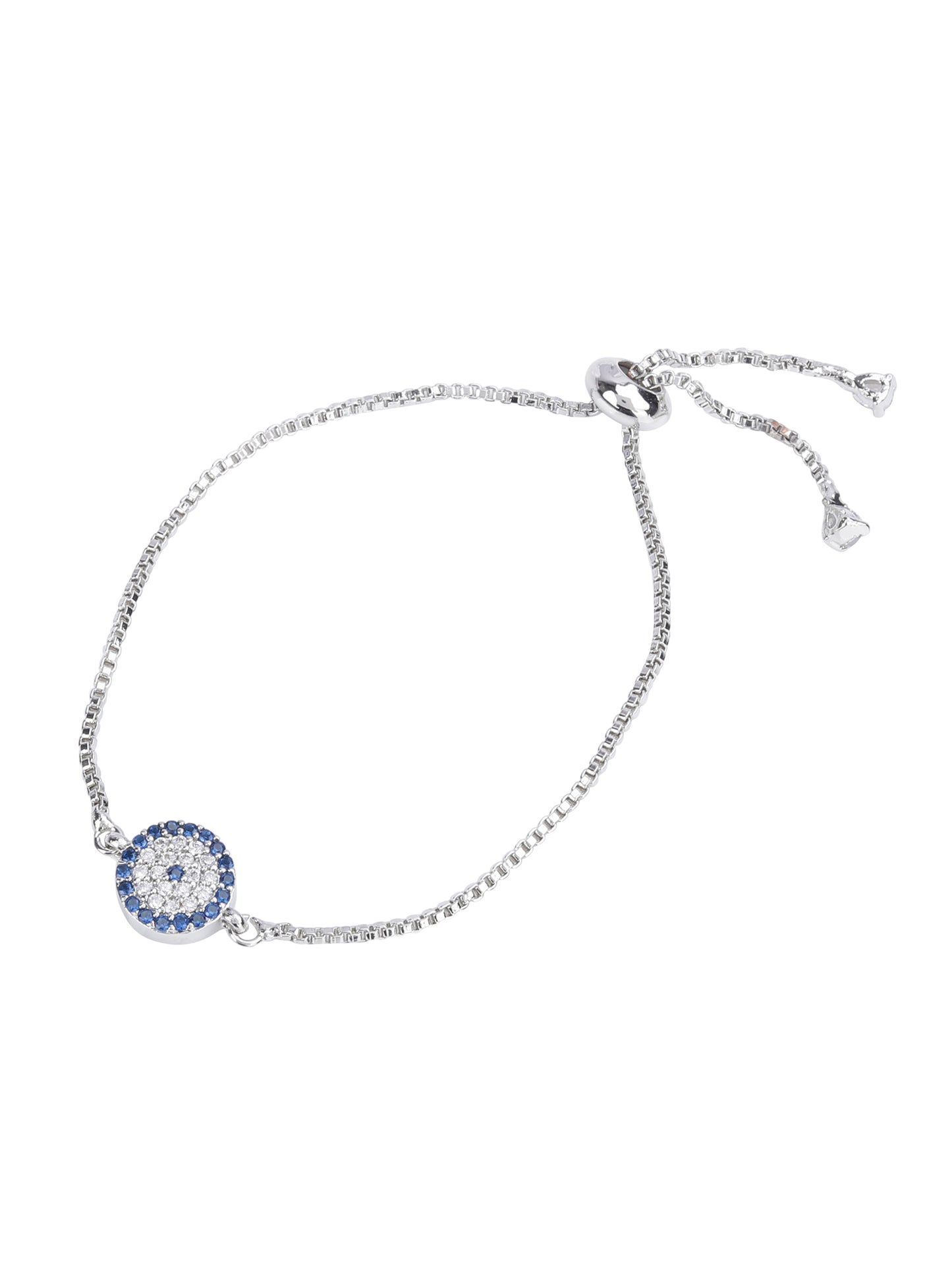 Evil Eye CZ Bracelet (Silver)