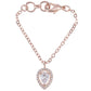 Pear Shape Solitaire CZ Watch Charm (Rose Gold)