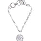 Round Shape Solitaire CZ Watch Charm (Silver)