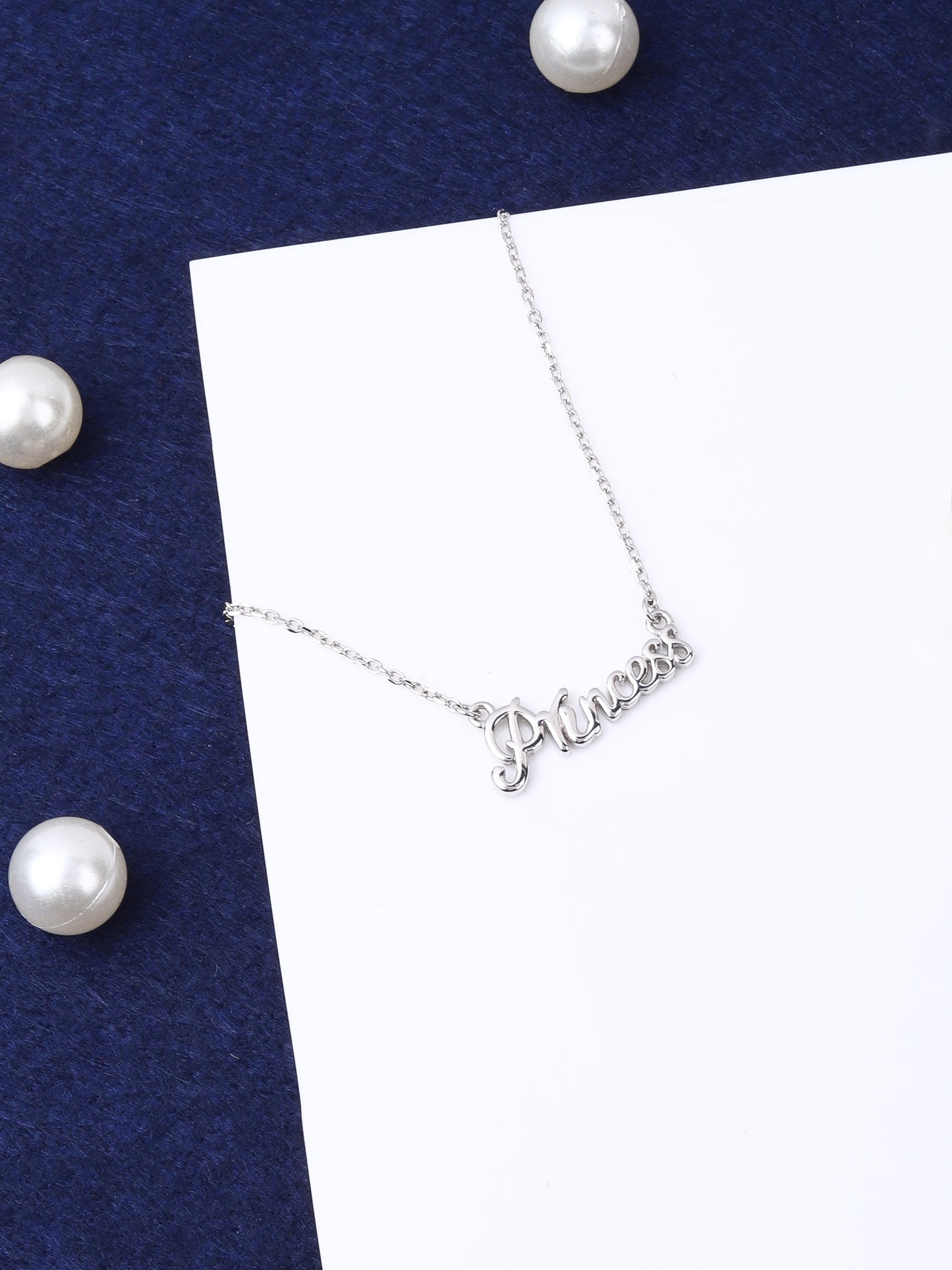 925 Sterling Silver Princess Pendant Necklace