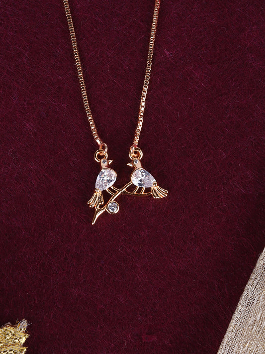 Birds CZ Pendant Necklace