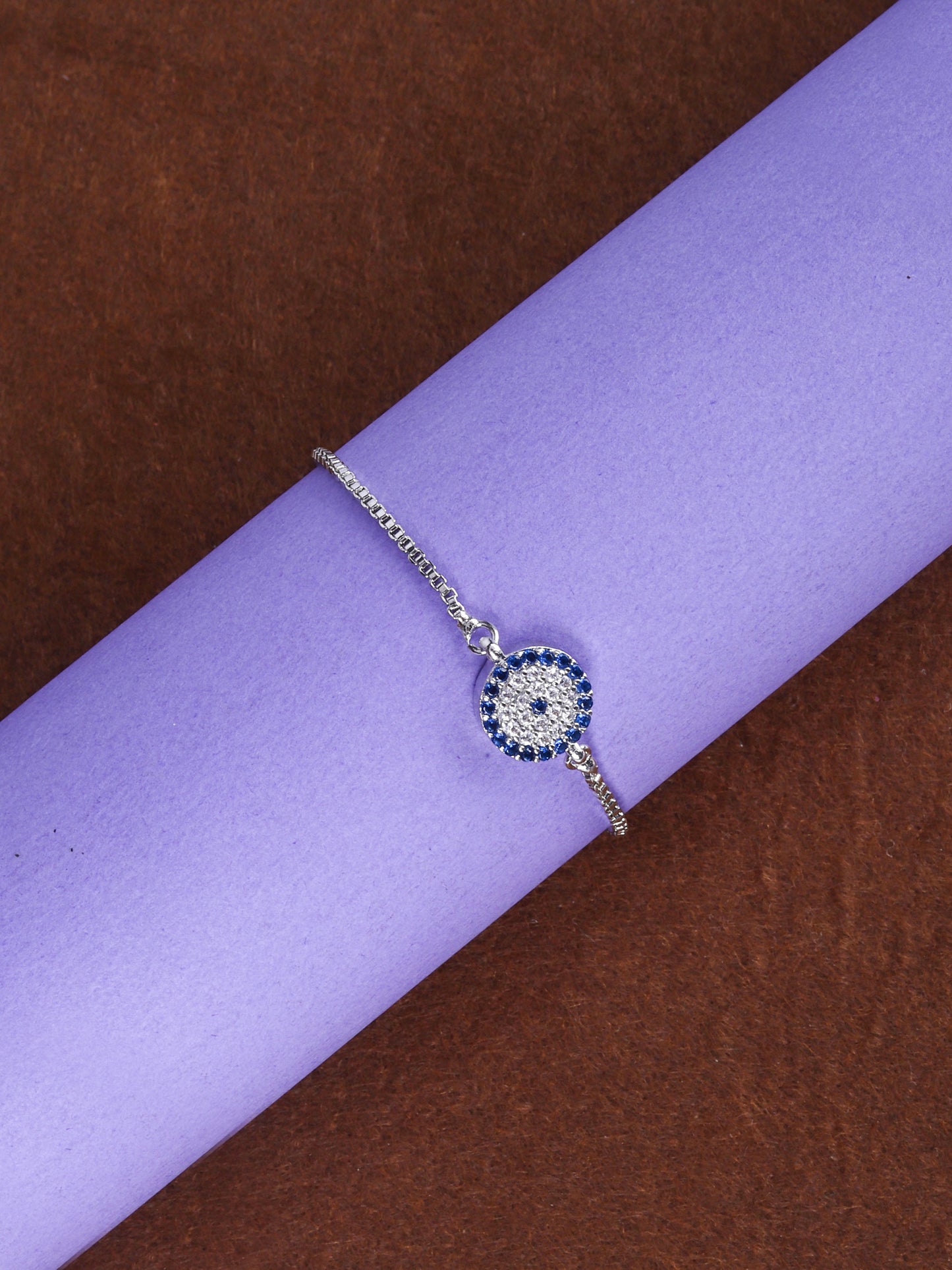 Evil Eye CZ Bracelet (Silver)