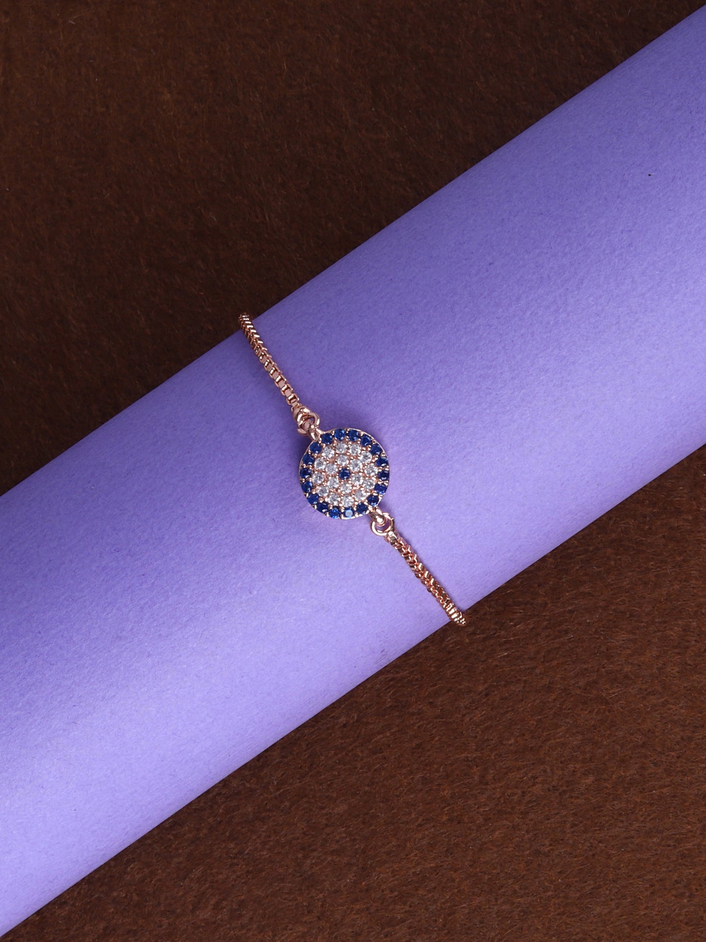 Evil Eye CZ Bracelet (Rose Gold)