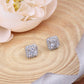 925 Sterling Silver Square CZ Studs