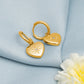 Golden Heart Drop Earrings