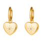 Golden Heart Drop Earrings