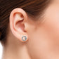 925 Sterling Silver Ring of Life Stud Earrings