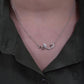 925 Sterling Silver Vine Butterfly Pendant Necklace